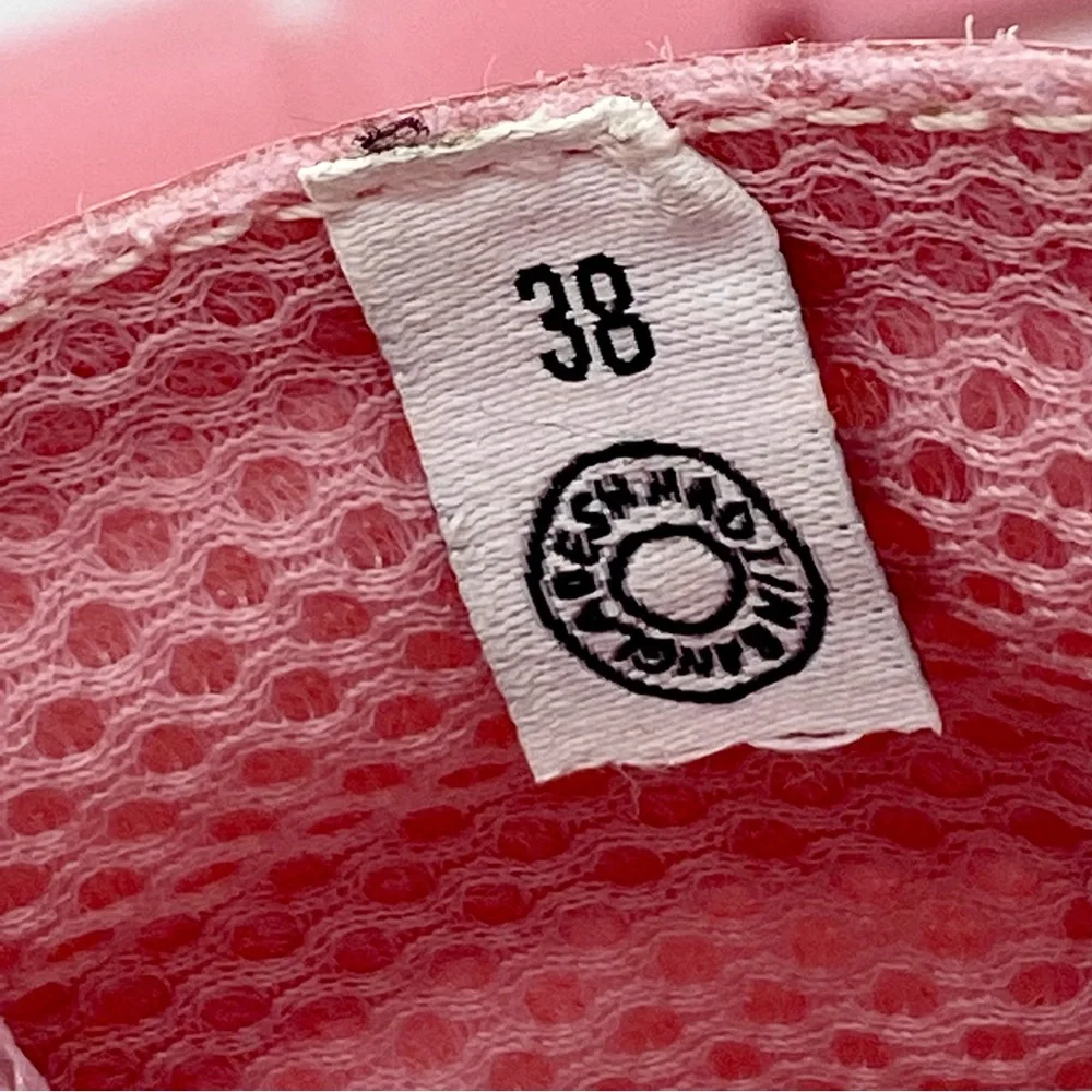 Love Moschino Rete Rosa Brand Logo Slide Sandal Size 38 / US 8